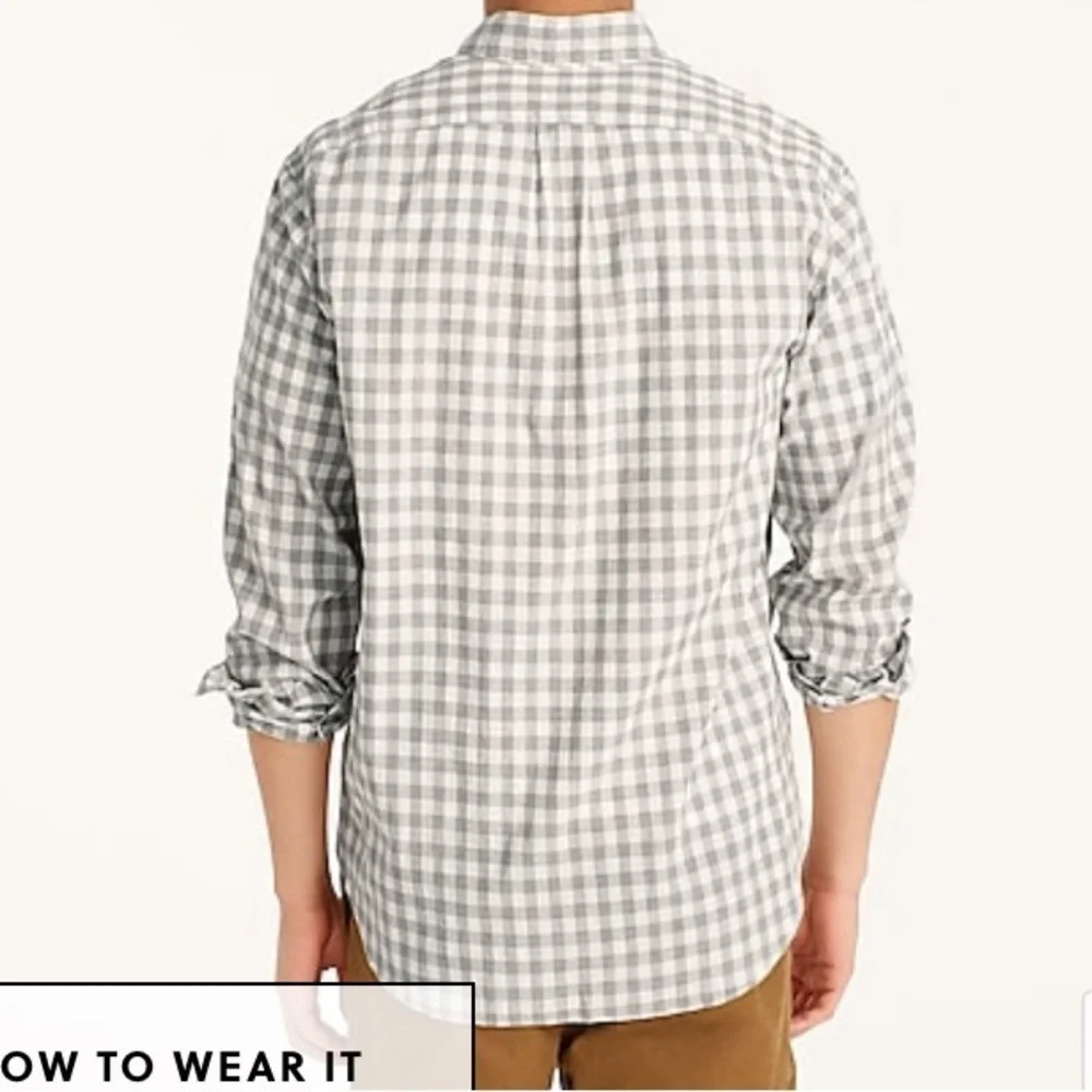 NEW JCREW Secret Wash organic cotton poplin shirt